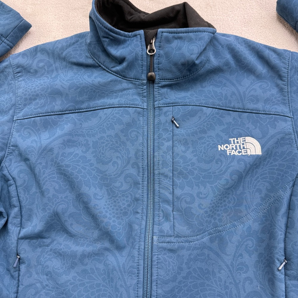 The North Face Apex Bionic Jacket Women M Blue Paisley Floral Softshell Gorpcore